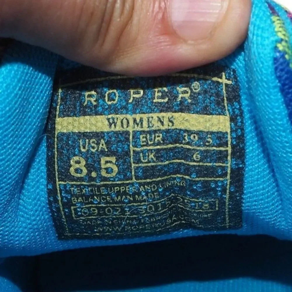 Roper Angel Fire Aztec Southwestern Casual Sneakers Multicolor Women's‎ 8.5